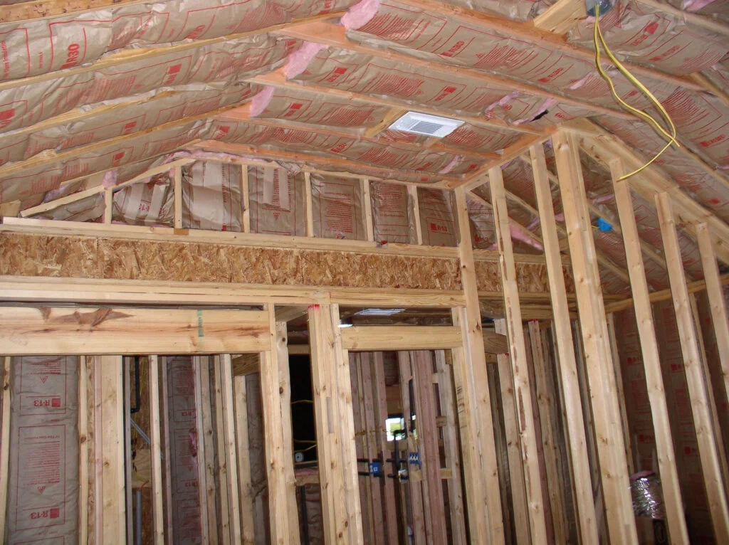 Framing and insulation of master suite