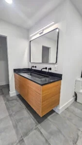 Wall mounted bath vanity faucets